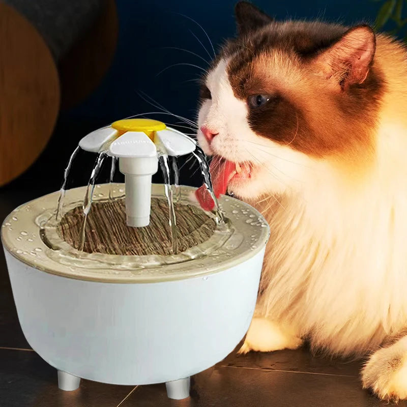 Fontana Automatica per Gatti — Silenziosa, Filtrante, USB 1.2L